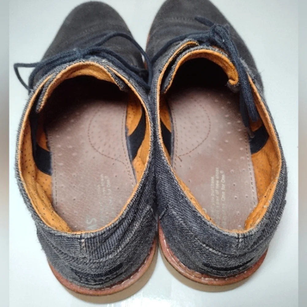 Toms Men's Sharcoal Canvas Shoes Size (9.5)